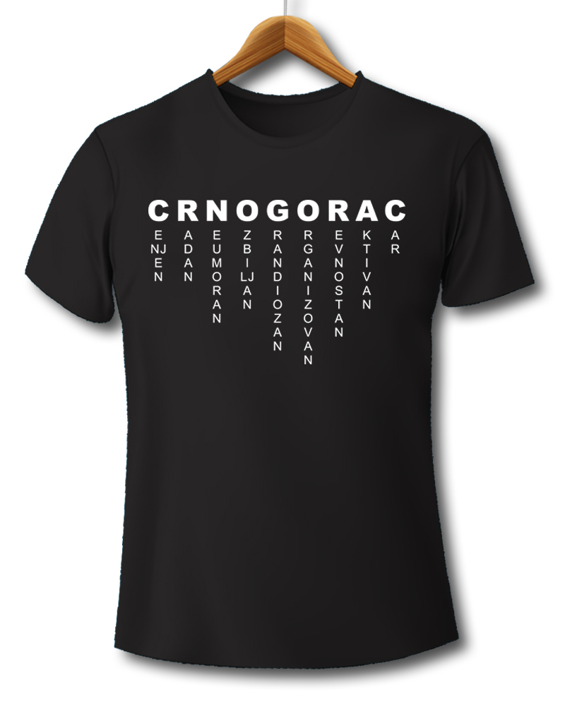 crnogorac, crnogorci, crna gora, imena, osobine, majica, majice, štampa na majicama, čika nebojša, novi sad, srbija, poklon, poklon majica