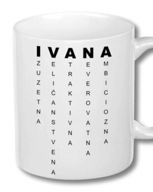 ivana, ime, imena, natpis, natpisi, šolja, šolje, štampa na šoljama, čika nebojša, novi sad, srbija, jugoslavija