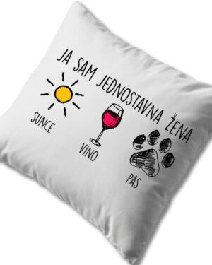 žena, vino, sunce, pas, jastuk, jastuci, štampa na jastucima, čika nebojša, novi sad, srbija, jugoslavija
