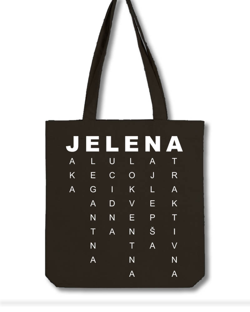 jelena, jela, ceger, pamučna torba, torba, štampa na cegerima, novi sad, srbija, čika nebojša
