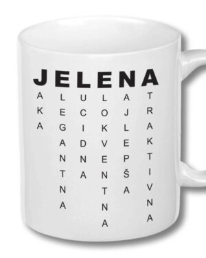 jelena, jela, ime, imena, šolja, šolje, štampa na šoljama, čika nebojša, novi sad, srbija, jugoslavija