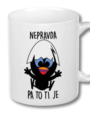 kalimero, crtani film, nepravda, nepravda pa to ti je, šolja, šolje, štampa na šoljama, čika nebojša, novi sad, srbija, jugoslavija
