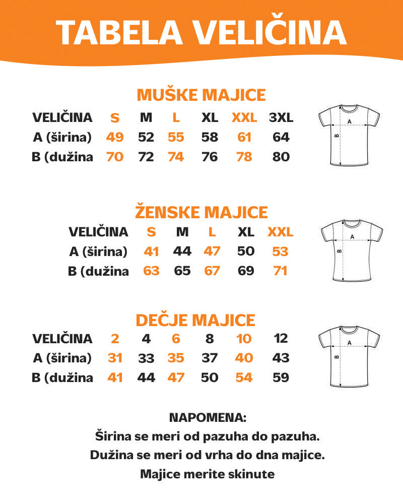 velicine veličine cikanebojsa čikanebojša majice dečijemajice muškemajice ženske majice